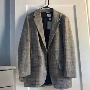 H&M Oversized Plaid Blazer